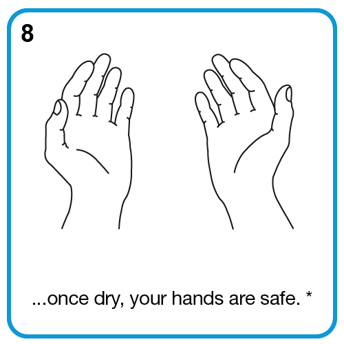 Once dry, your hands are safe